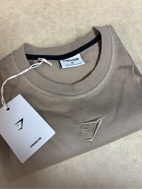 Gymshark Men's Crewneck Workout Tank in Taupe Beige